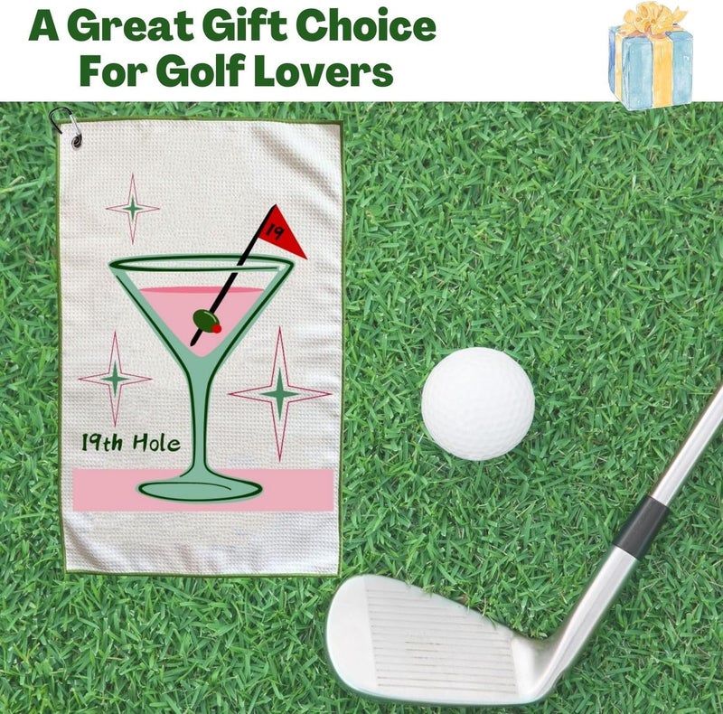 botogift Funny Golf Towel, Printed Golf Towels for Golf Bags with Clip, Golf Gift for Men Husband Boyfriend Dad, Birthday Gifts for Fan -19th Hole - Image 5